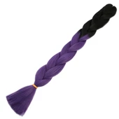 Afrika Örgüsü Ve Rasta İçin Sentetik Ombreli Saç - Siyah / Küllü Mor thumbnail 1