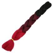 Afrika Örgüsü Ve Rasta İçin Sentetik Ombreli Saç - Siyah / Koyu Kızıl / Açık Kızıl thumbnail 1