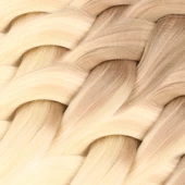 Afrika Örgüsü Ve Rasta İçin Sentetik Ombreli Saç - Küllü Balköpüğü / Platin thumbnail 2