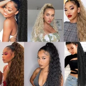 Tokalı Kabarık Dalgalı At Kuyruğu - Karamel Platin Röfleli thumbnail 5