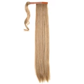 Bağlamalı Düz At Kuyruğu - Karamel Platin Röfleli thumbnail 4