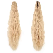 Tokalı Kabarık Dalgalı At Kuyruğu - Balköpüğü Beyaz Platin Röfleli thumbnail 2