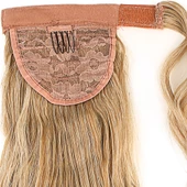 Bağlamalı Kabarık Dalgalı At Kuyruğu - Karamel Platin Röfleli thumbnail 4