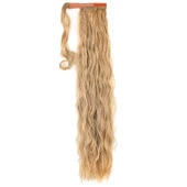 Bağlamalı Kabarık Dalgalı At Kuyruğu - Karamel Platin Röfleli thumbnail 2