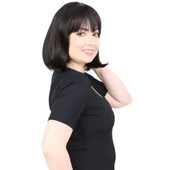 Küt Kahküllü Fiber Sentetik Peruk - Kahverengi thumbnail 3