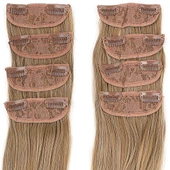 Fiber Sentetik Düz 8 Parça Çıt Çıt - Karamel Platin Röfleli thumbnail 2