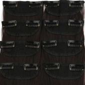 Fiber Sentetik Düz 8 Parça Çıt Çıt - Koyu Kahve thumbnail 2