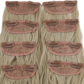 Fiber Sentetik Kabarık Dalgalı 8 Parça Çıt Çıt - Balköpüğü Platin Röfleli thumbnail 2