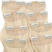 Fiber Sentetik Dalgalı 8 Parça Çıt Çıt - Platin thumbnail 2