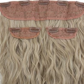 Fiber Sentetik Kabarık Dalgalı Yarım Ay + 2 Yan Çıt Çıt - Balköpüğü Platin Röfleli thumbnail 2