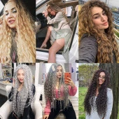 Brazilian Afro Dalgası Saç - Siyah / Bakır Ombreli thumbnail 3