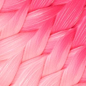Simli Koyu Pembe / Pembe / Şeker Pembesi Ombreli Örgülük Saç 100 Gr. - 2