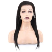 Front Lace Gerçek Tül Peruk Düz - Doğal - 55-60cm thumbnail 1