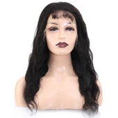 Front Lace Gerçek Tül Peruk Dalgalı  - Doğal - 60-65cm - 1