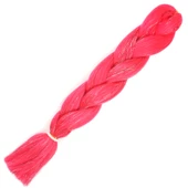 Simli Koyu Pembe Örgülük Saç 100 Gr. - 1