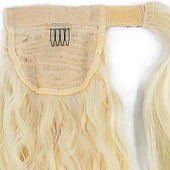 Bağlamalı Kabarık Dalgalı At Kuyruğu - Açık Platin thumbnail 2