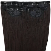 Fiber Sentetik Düz Yarım Ay + 2 Yan Çıt Çıt - Kahverengi thumbnail 2