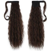 Bağlamalı Kabarık Dalgalı At Kuyruğu - Kahve Karamel thumbnail 1