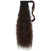 Bağlamalı Kabarık Dalgalı At Kuyruğu - Kahve Karamel thumbnail 3