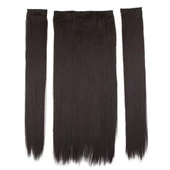 Fiber Sentetik Düz Yarım Ay + 2 Yan Çıt Çıt - Kahverengi thumbnail 1