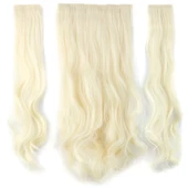 Fiber Sentetik Dalgalı Yarım Ay + 2 Yan Çıt Çıt - Platin thumbnail 1