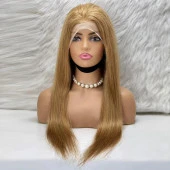 Düz Front Lace Gerçek Tül Peruk - Kumral - 70-75cm thumbnail 1