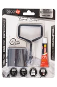 Decorev DC-5052 Dekoratif Yapıştırmalı Banyo Mutfak Metal Tekli Kancalı Askı Siyah Pratik Vidasız - 3