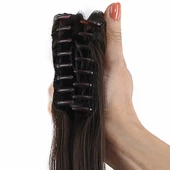 Tokalı Düz At Kuyruğu - Açık Kahve thumbnail 4