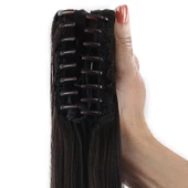 Tokalı Düz At Kuyruğu - Kahverengi thumbnail 4