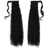 Bağlamalı Kabarık Dalgalı At Kuyruğu - Siyah thumbnail 1