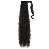 Bağlamalı Kabarık Dalgalı At Kuyruğu - Açık Kahve thumbnail 3