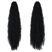 Tokalı Kabarık Dalgalı At Kuyruğu - Siyah thumbnail 1