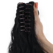 Tokalı Kabarık Dalgalı At Kuyruğu - Siyah thumbnail 4