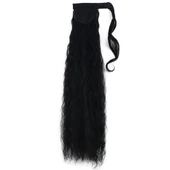 Bağlamalı Kabarık Dalgalı At Kuyruğu - Siyah thumbnail 3