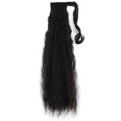 Bağlamalı Kabarık Dalgalı At Kuyruğu - Kahverengi thumbnail 3