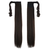 Bağlamalı Düz At Kuyruğu - Açık Kahve thumbnail 1