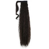 Bağlamalı Kabarık Dalgalı At Kuyruğu - Açık Kahve thumbnail 2