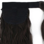 Bağlamalı Kabarık Dalgalı At Kuyruğu - Açık Kahve thumbnail 4