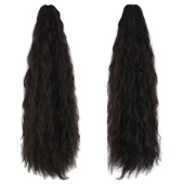 Tokalı Kabarık Dalgalı At Kuyruğu - Kahverengi thumbnail 4