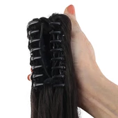 Tokalı Dalgalı At Kuyruğu - Kahverengi thumbnail 4