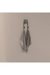 Decorev DC-5053 Dekoratif Yapıştırmalı Banyo Mutfak Metal İkili Kancalı Askı Siyah Pratik Vidasız - 2