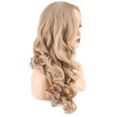 Dalgalı Perçemsiz Uzun Fiber Sentetik Peruk - Balköpüğü thumbnail 2