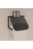 Decorev DC-5055 Dekoratif Tuvalet Kağıtlığı Siyah Metal Yapışkanlı - 1