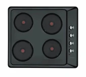 EMİNÇELİK EC-AH 6604 BE60 ANKASTRE GÖMMELİ ELEKTRİKLİ SİYAH EMAYE ÇELİK OCAK SANCAK ALİMER - 4