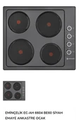 EMİNÇELİK EC-AH 6604 BE60 SİYAH EMAYE ANKASTRE GÖMMELİ ELEKTİRİKLİ OCAK - 3