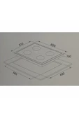ALVEUS Gls 640 White 60 Cm Beyaz Cam Ankastre GÖMMELİ Ocak - 2