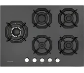 Emnçelik EC-AH 2250 SBW BG 70 Ankastre Gömmeli 70 cm 5 Gözlü Wok'lu Siyah Cam Ocak - 1