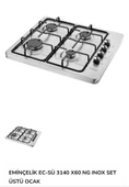 EMİNÇELİK Ec-sü 3140 X60 Inox Paslanmaz Set Üstü Tezgahüstü Çelik Ocak - 3