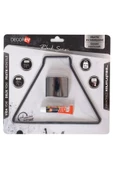 Decorev DC-5058 Dekoratif Yapıştırmalı Banyo Mutfak Metal Üçgen Havluluk Askı Siyah Vidasız Montaj - 3