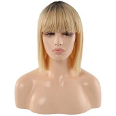 Kahve Platin Ombreli Gerçek Perçemli Peruk thumbnail 1